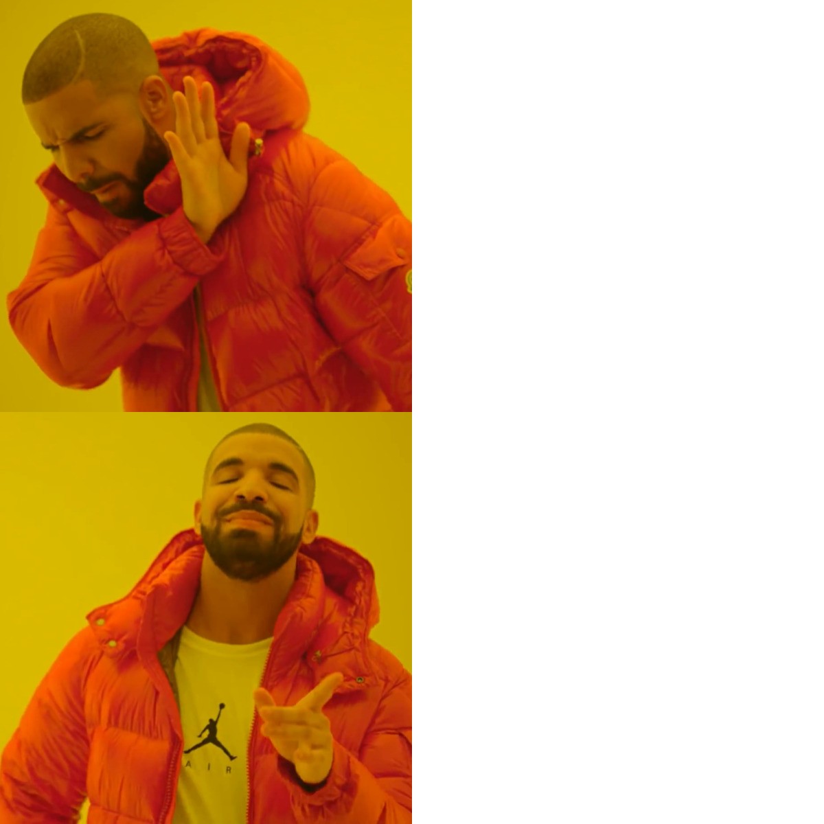 Drake Hotline Bling meme about Splendid Spoon